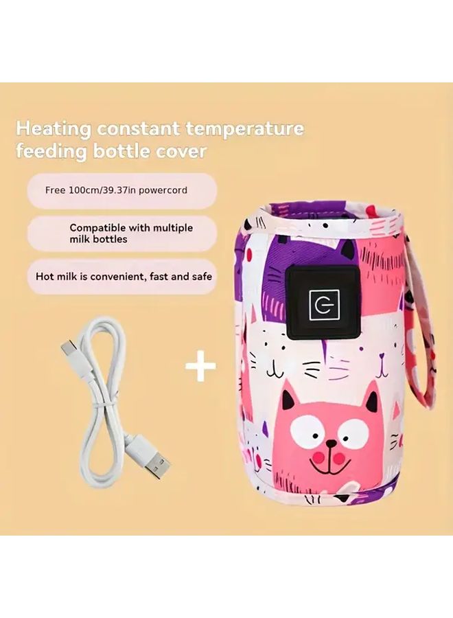 Pink USB C Powered Milk Warmer For Breast Milk And Formula Bottles - Image 3